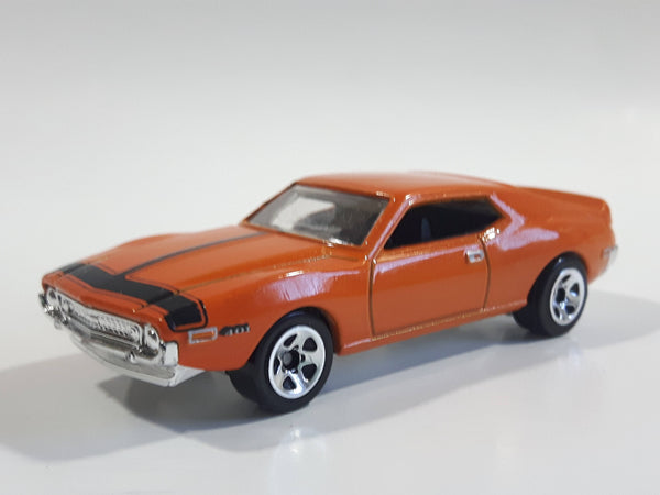 2009 Hot Wheels AMC Javelin AMX Metalflake Orange Die Cast Toy Muscle Car Vehicle