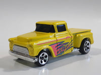 1998 Hot Wheels 1956 Chevy '56 Flashsider Truck Yellow Die Cast Toy Car Vehicle