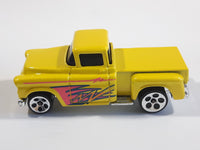 1998 Hot Wheels 1956 Chevy '56 Flashsider Truck Yellow Die Cast Toy Car Vehicle