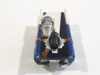 2014 Hot Wheels LFL Star Wars Han Solo Car Dark Blue and White Die Cast Toy Race Car Vehicle with Red Line Wheels