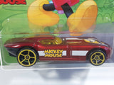 2018 Hot Wheels Disney Mickey & Friends Mickey Mouse Fast Felion Dark Red Die Cast Toy Car Vehicle - New in Package Sealed