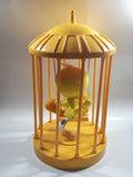 1998 Play By Play Warner Bros. Looney Tunes Tweety Bird Stuffed Plushy on Swing Singing and Talking in 13" Tall Plastic Yellow Cage - Not Working