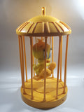 1998 Play By Play Warner Bros. Looney Tunes Tweety Bird Stuffed Plushy on Swing Singing and Talking in 13" Tall Plastic Yellow Cage - Not Working