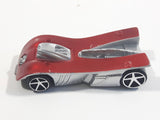 2008 Hot Wheels Motoblade Dark Red Plastic Toy Car Vehicle McDonald's Happy Meal with Crash Sound - Dead Battery