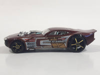 2007 Hot Wheels Nitro Door Slammer Aston Martin Burgundy Die Cast Toy Race Car Vehicle