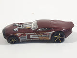 2007 Hot Wheels Nitro Door Slammer Aston Martin Burgundy Die Cast Toy Race Car Vehicle