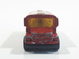 2002 Hot Wheels HW Side Show School Bus Dark Red Die Cast Toy Car Vehicle