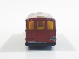 2002 Hot Wheels HW Side Show School Bus Dark Red Die Cast Toy Car Vehicle