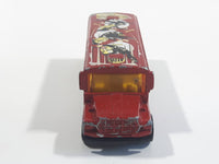 2002 Hot Wheels HW Side Show School Bus Dark Red Die Cast Toy Car Vehicle