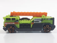 2019 Hot Wheels HW Rescue 5 Alarm Fire Engine Ladder Truck Lime Green Die Cast Toy Car Emergency Rescue Vehicle