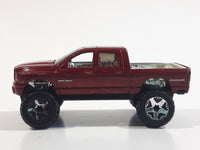 2007 Hot Wheels Dodge Ram 1500 Dark Red Die Cast Toy Off-Road Truck Vehicle