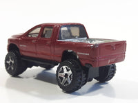 2007 Hot Wheels Dodge Ram 1500 Dark Red Die Cast Toy Off-Road Truck Vehicle