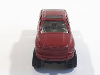 2007 Hot Wheels Dodge Ram 1500 Dark Red Die Cast Toy Off-Road Truck Vehicle