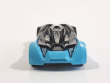 2014 Hot Wheels Super Loop Chase Race Split Vision Black and Light Blue #3 Die Cast Toy Race Car Vehicle