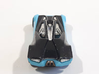 2014 Hot Wheels Super Loop Chase Race Split Vision Black and Light Blue #3 Die Cast Toy Race Car Vehicle