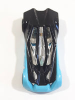 2014 Hot Wheels Super Loop Chase Race Split Vision Black and Light Blue #3 Die Cast Toy Race Car Vehicle