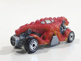 1994 Hot Wheels Color Changers Double Demon Dinosaur Red and Yellow Die Cast Toy Car Vehicle