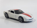 2006 Hot Wheels Corvette C6 White Die Cast Toy Car Vehicle