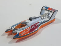 2000 Hot Wheels Forces of Nature Hydroplane White Die Cast Toy Speed Boat Oceanic One Research Vehicle