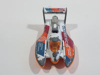 2000 Hot Wheels Forces of Nature Hydroplane White Die Cast Toy Speed Boat Oceanic One Research Vehicle