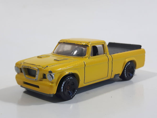 2011 Hot Wheels '63 Studebaker Champ Truck Yellow Die Cast Toy Classic Car Vehicle With Good Year Eagle Tires