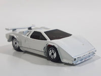 1988 Hot Wheels Speed Fleet Lamborghini Countach White Die Cast Toy Exotic Luxury Car Vehicle