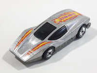 1985 Hot Wheels Large Charge Silver Bullet Metallic Silver Die Cast Toy Car Vehicle