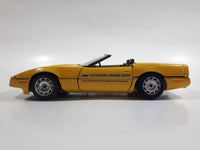 Majorette 1987 Corvette Official Pace Car 70th Indianapolis 500 1:24 Scale Yellow Die Cast Toy Car Vehicle with Opening Doors and Hood