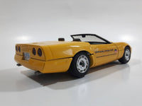 Majorette 1987 Corvette Official Pace Car 70th Indianapolis 500 1:24 Scale Yellow Die Cast Toy Car Vehicle with Opening Doors and Hood