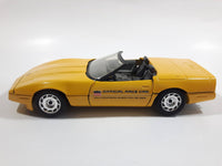 Majorette 1987 Corvette Official Pace Car 70th Indianapolis 500 1:24 Scale Yellow Die Cast Toy Car Vehicle with Opening Doors and Hood