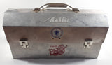 Vintage Aladdin 14 3/4" Wide Polished Riveted Aluminum Metal Miner's Lunch Box