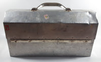 Vintage Aladdin 14 3/4" Wide Polished Riveted Aluminum Metal Miner's Lunch Box