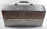 Vintage Aladdin 14 3/4" Wide Polished Riveted Aluminum Metal Miner's Lunch Box