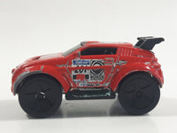 2004 Hot Wheels First Editions Tooned Mitsubishi Pajero Red Die Cast Toy Car Vehicle