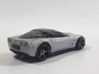 2008 Hot Wheels '09 Corvette ZR1 Metallic Grey Silver Die Cast Toy Car Vehicle