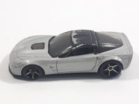 2008 Hot Wheels '09 Corvette ZR1 Metallic Grey Silver Die Cast Toy Car Vehicle