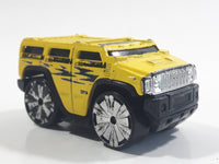 2004 Hot Wheels First Editions Blings Hummer H2 Yellow Die Cast Toy Car Vehicle