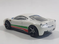 2012 Hot Wheels HW All Stars Ferrari 458 Italia White Die Cast Toy Luxury Sports Car Vehicle