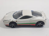 2012 Hot Wheels HW All Stars Ferrari 458 Italia White Die Cast Toy Luxury Sports Car Vehicle