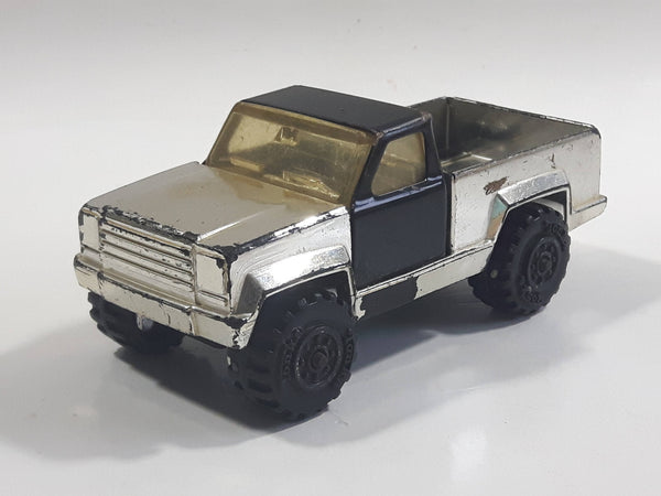 Vintage 1978 Tonka Pickup Truck Chrome and Black Pressed Steel Die Cast Toy Car Construction Equipment Vehicle - Made in U.S.A.