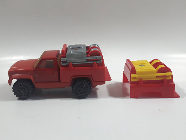 Vintage 1978 Tonka Pickup Truck Fire Fighting Red Pressed Steel Die Cast Toy Car Construction Equipment Vehicle - Made in Mexico