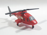 Tonka Fire Rescue #3 Helicopter Red Plastic Die Cast Toy Aircraft Vehicle