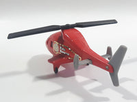 Tonka Fire Rescue #3 Helicopter Red Plastic Die Cast Toy Aircraft Vehicle