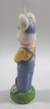 Bunny Farmer Holding Shovel 6 1/4" Tall Wax Candle