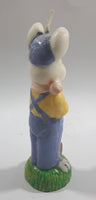 Bunny Farmer Holding Shovel 6 1/4" Tall Wax Candle