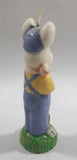 Bunny Farmer Holding Shovel 6 1/4" Tall Wax Candle
