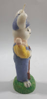 Bunny Farmer Holding Shovel 6 1/4" Tall Wax Candle