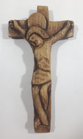 Villa Luigi Hand Carved Wood Crucifix Cross 8 1/2"