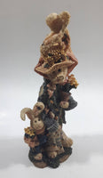 1995 Boyds Bears & Friends The Folkstone Collection #2843 Flora & Amelia ... The Gardeners Bunny Rabbit 7 1/2" Tall Resin Figure Ornament