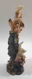 1995 Boyds Bears & Friends The Folkstone Collection #2843 Flora & Amelia ... The Gardeners Bunny Rabbit 7 1/2" Tall Resin Figure Ornament